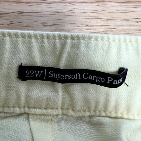Talbots Womens Supersoft Cargo Pants High Rise Yellow Size 22W - Picture 9 of 10